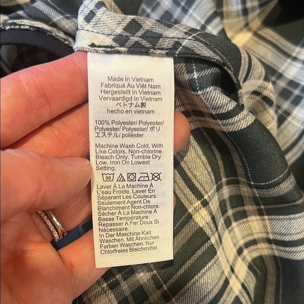 J Crew Black and White Plaid A-Line Skirt - Picture 5 of 6